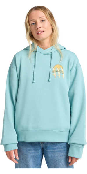 2025 Billabong Womens Ready And Set Pullover Hoodie EBJSF00184 - Misty Blue